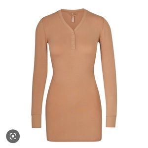 Skims Henley sleep dress orche